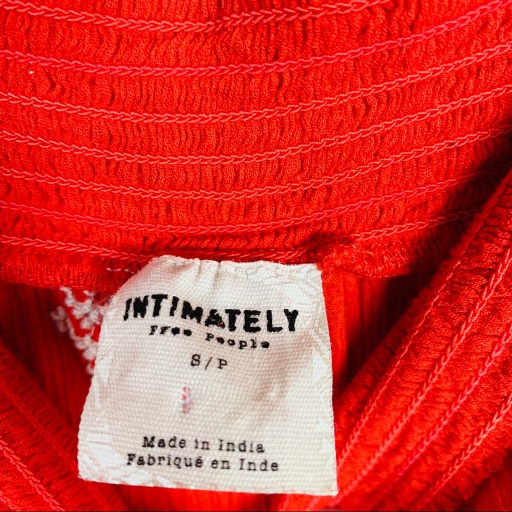 Free People Red Embroidered Boho Flounce Dress - Picture 8 of 8